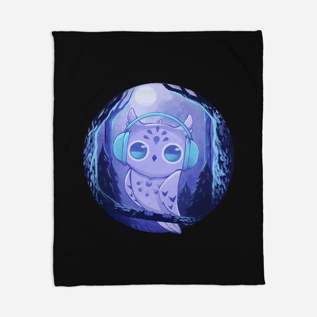 Owl Music-none fleece blanket-ricolaa