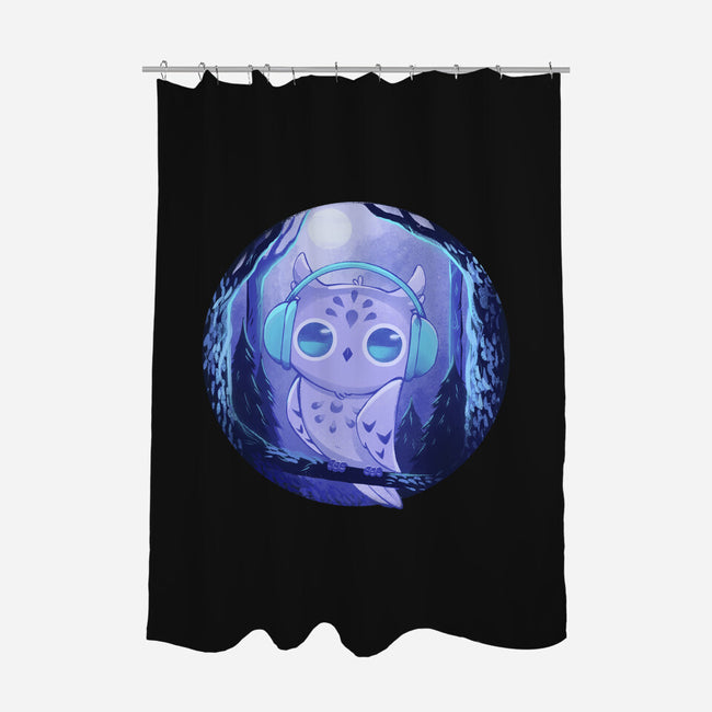 Owl Music-none polyester shower curtain-ricolaa