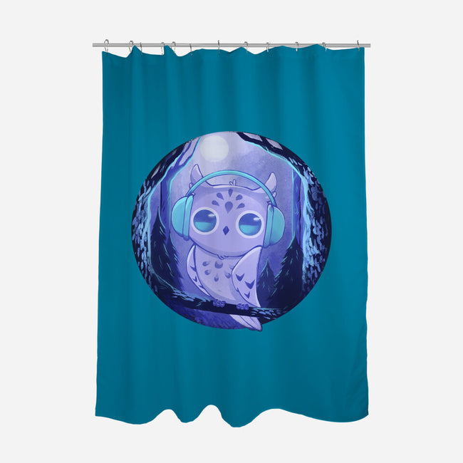 Owl Music-none polyester shower curtain-ricolaa