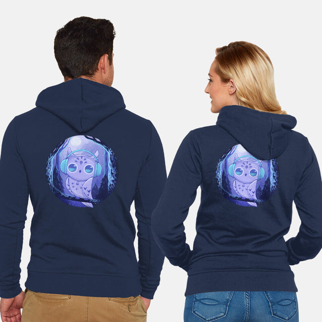 Owl Music-unisex zip-up sweatshirt-ricolaa