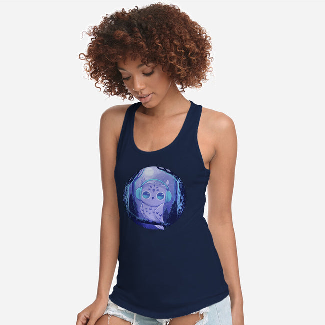 Owl Music-womens racerback tank-ricolaa