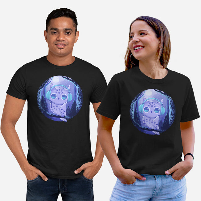 Owl Music-unisex basic tee-ricolaa