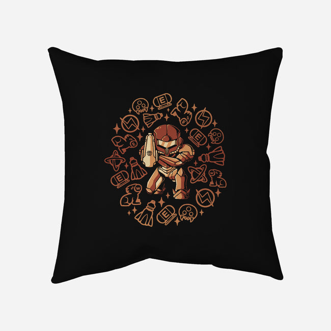 Hunter Girl-none removable cover throw pillow-eduely