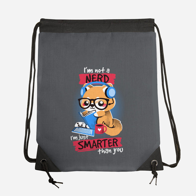 Not a Nerd-none drawstring bag-NemiMakeit