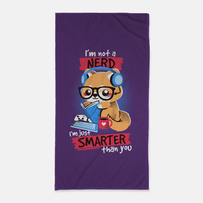 Not a Nerd-none beach towel-NemiMakeit