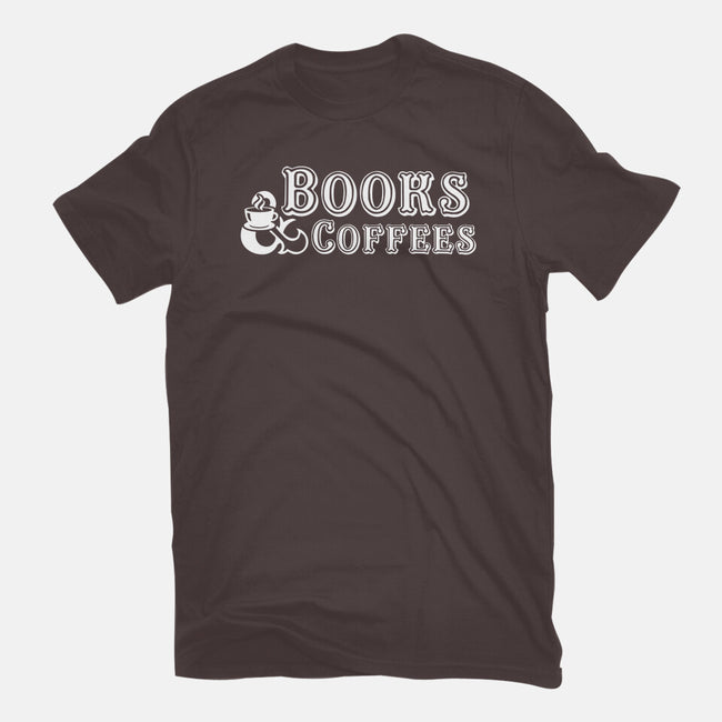 Books And Coffees-womens basic tee-DrMonekers