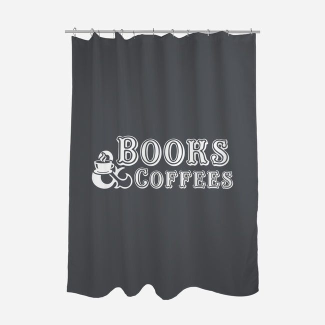Books And Coffees-none polyester shower curtain-DrMonekers