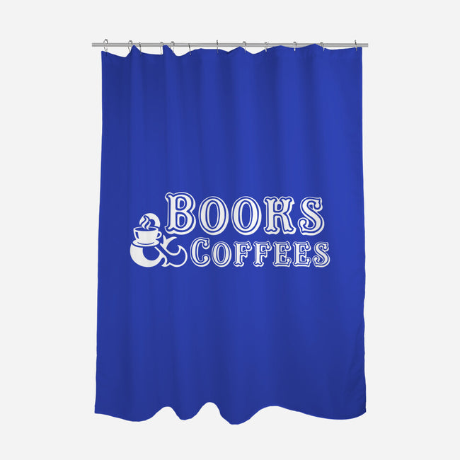 Books And Coffees-none polyester shower curtain-DrMonekers
