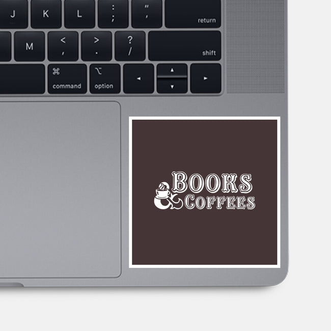 Books And Coffees-none glossy sticker-DrMonekers