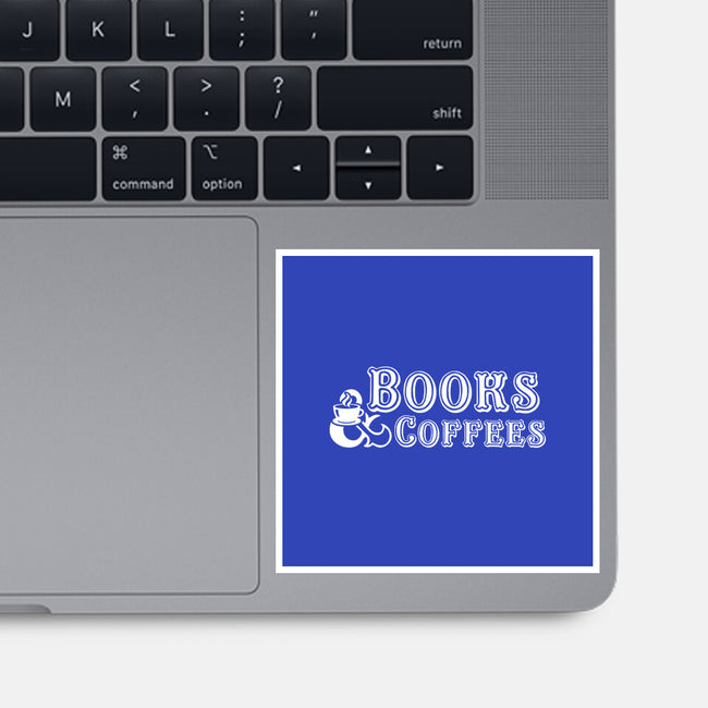 Books And Coffees-none glossy sticker-DrMonekers