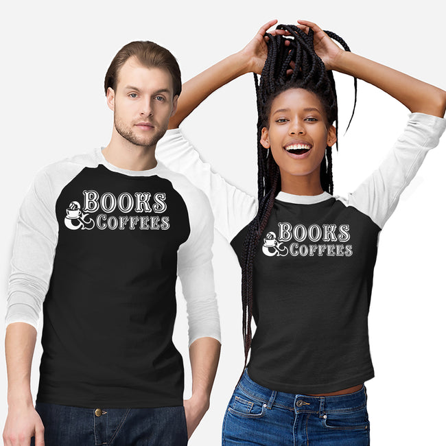 Books And Coffees-unisex baseball tee-DrMonekers