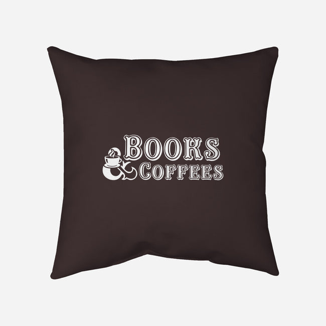 Books And Coffees-none removable cover w insert throw pillow-DrMonekers