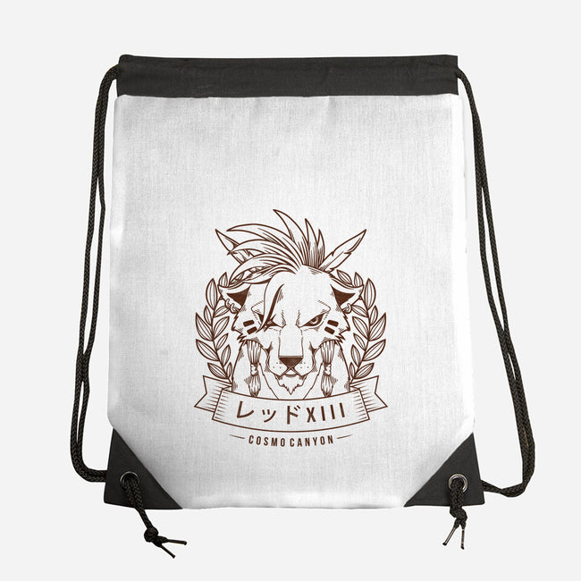 Red XIII Cosmo Canyon-none drawstring bag-Alundrart