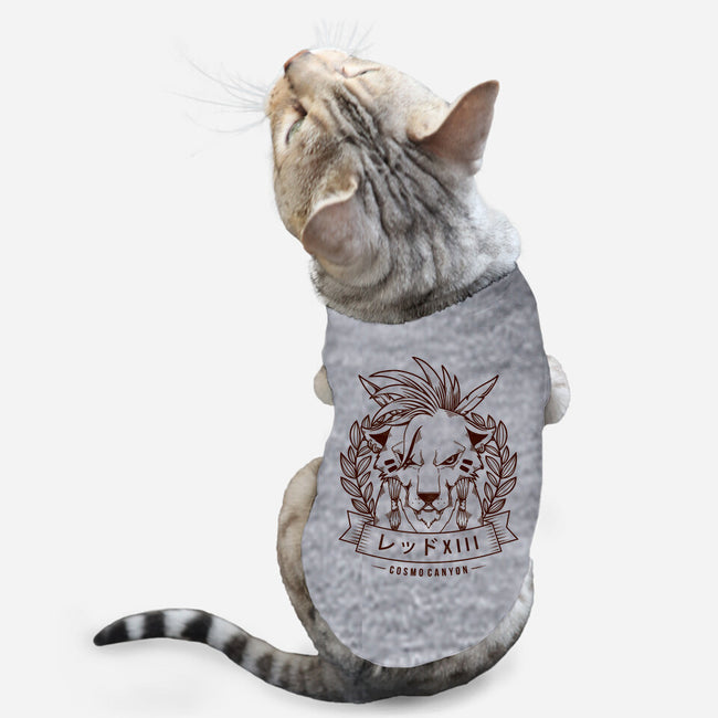 Red XIII Cosmo Canyon-cat basic pet tank-Alundrart