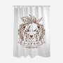 Red XIII Cosmo Canyon-none polyester shower curtain-Alundrart