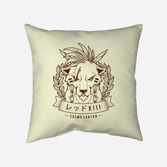 Red XIII Cosmo Canyon-none removable cover w insert throw pillow-Alundrart