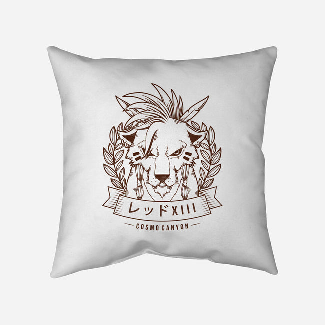Red XIII Cosmo Canyon-none removable cover w insert throw pillow-Alundrart