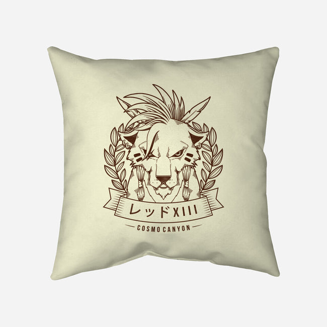 Red XIII Cosmo Canyon-none removable cover throw pillow-Alundrart