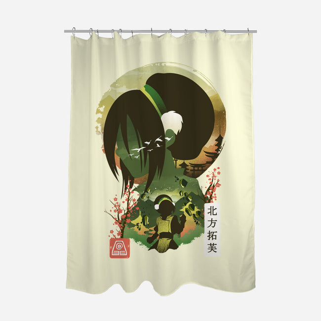 Ukiyo E Earthbender-none polyester shower curtain-dandingeroz