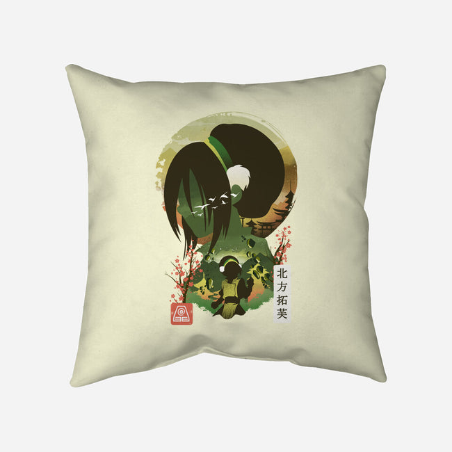 Ukiyo E Earthbender-none removable cover w insert throw pillow-dandingeroz