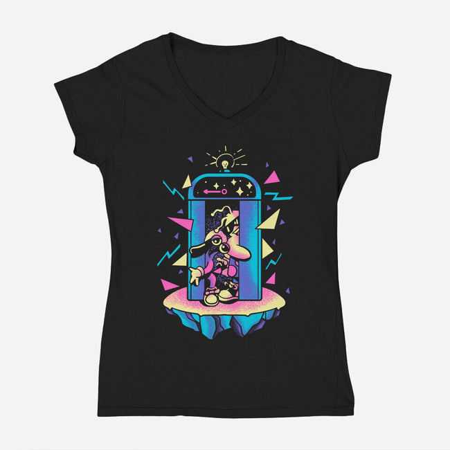 Going Home-womens v-neck tee-Sketchdemao