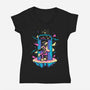 Going Home-womens v-neck tee-Sketchdemao