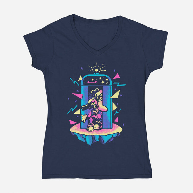 Going Home-womens v-neck tee-Sketchdemao