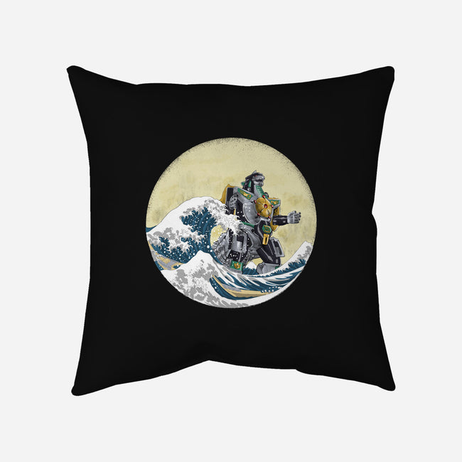 Dragon Wave-none removable cover w insert throw pillow-zascanauta