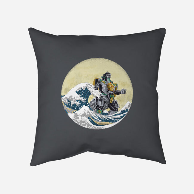 Dragon Wave-none removable cover w insert throw pillow-zascanauta
