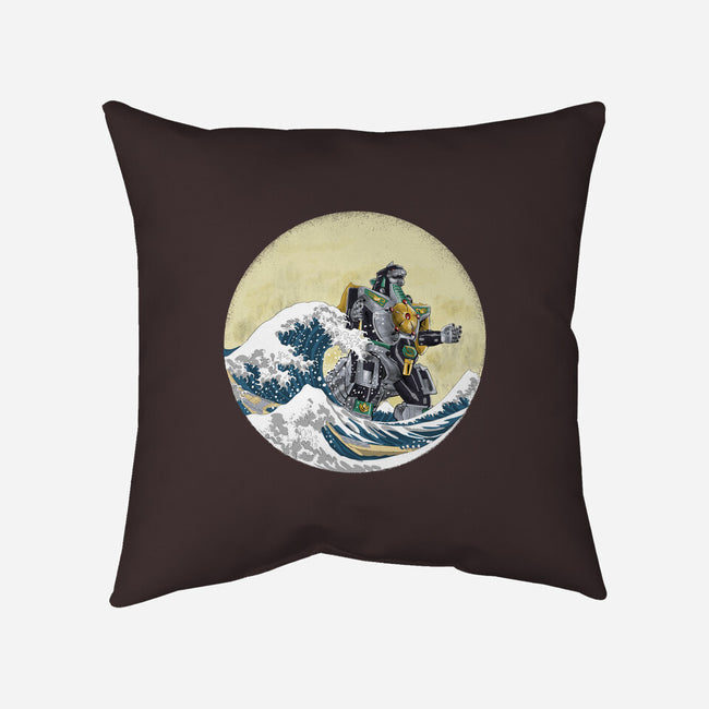 Dragon Wave-none removable cover w insert throw pillow-zascanauta