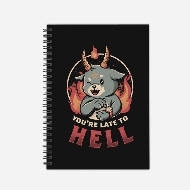 Late To Hell-none dot grid notebook-eduely