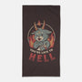 Late To Hell-none beach towel-eduely