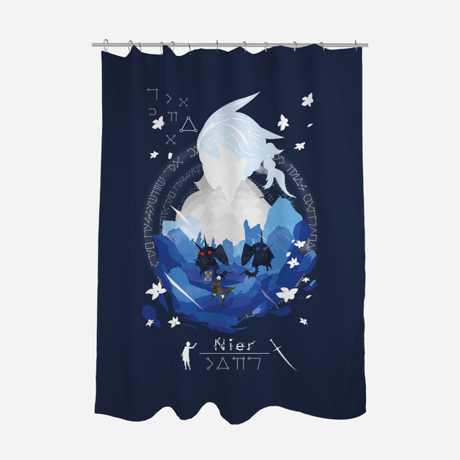 Brother Nier-none polyester shower curtain-SwensonaDesigns