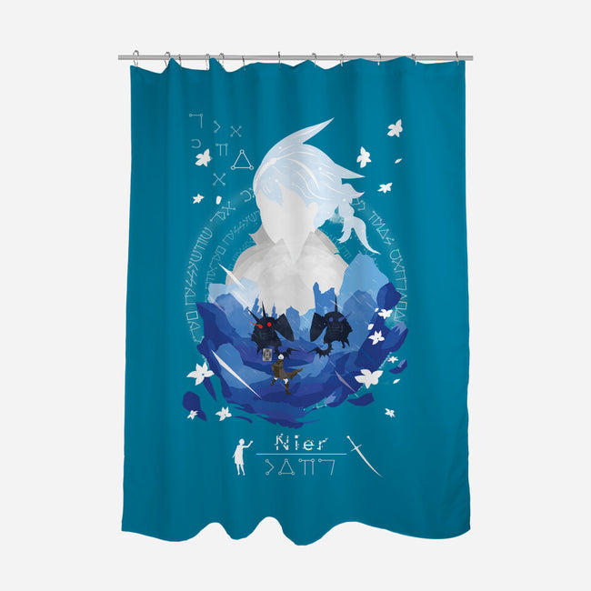 Brother Nier-none polyester shower curtain-SwensonaDesigns