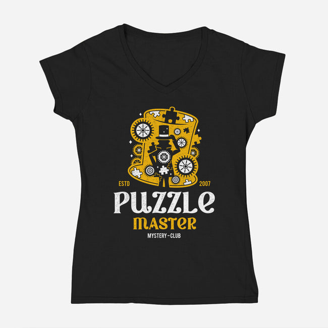Master Of Puzzle And Mystery-womens v-neck tee-Logozaste
