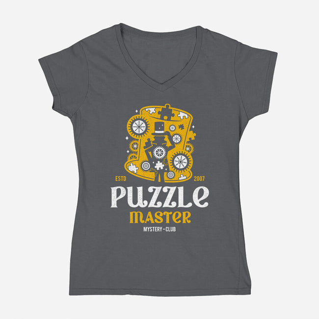 Master Of Puzzle And Mystery-womens v-neck tee-Logozaste
