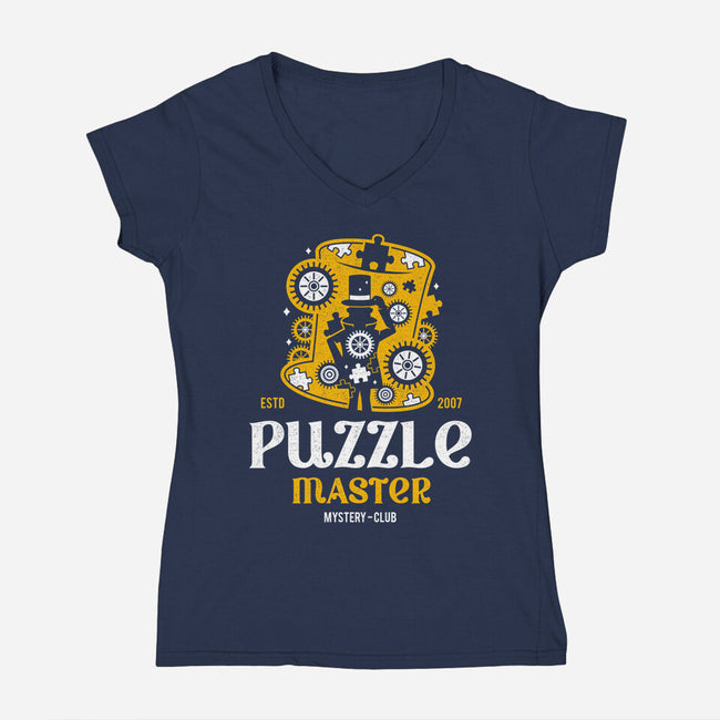 Master Of Puzzle And Mystery-womens v-neck tee-Logozaste