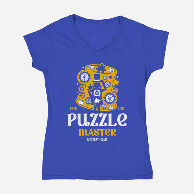 Master Of Puzzle And Mystery-womens v-neck tee-Logozaste
