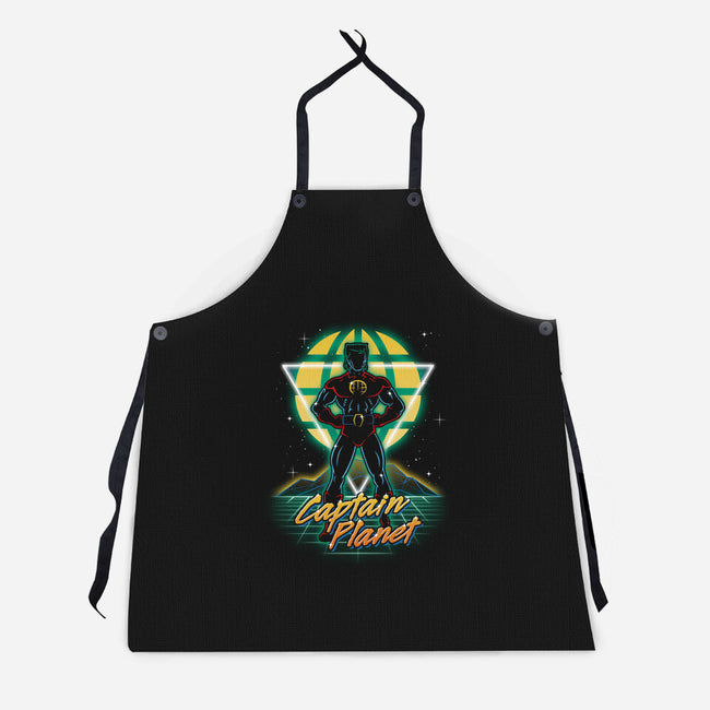 Retro Earth Defender-unisex kitchen apron-Olipop