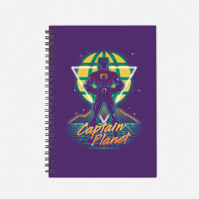 Retro Earth Defender-none dot grid notebook-Olipop