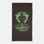 Retro Earth Defender-none beach towel-Olipop