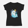 Cosmic Beluga-womens v-neck tee-Vallina84