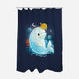 Cosmic Beluga-none polyester shower curtain-Vallina84
