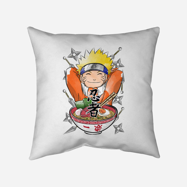 Ninja Ramen-none removable cover w insert throw pillow-DrMonekers