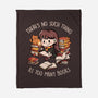 No Such Thing As Too Many Books-none fleece blanket-eduely