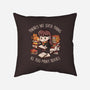 No Such Thing As Too Many Books-none removable cover w insert throw pillow-eduely