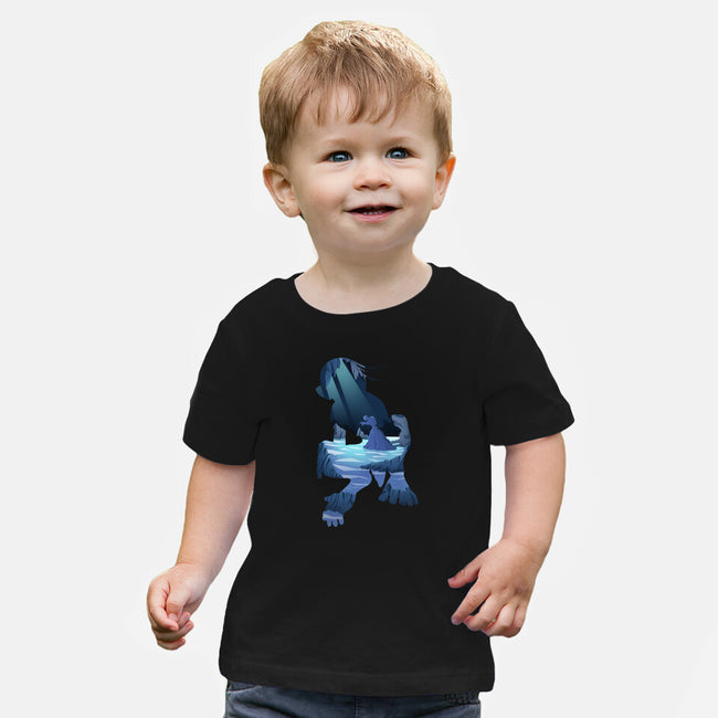 The Creature In The Cave-baby basic tee-FunkVampire