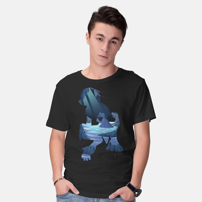 The Creature In The Cave-mens basic tee-FunkVampire