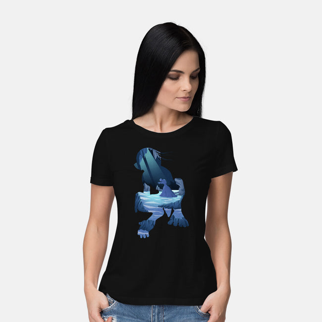 The Creature In The Cave-womens basic tee-FunkVampire