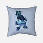 The Creature In The Cave-none removable cover throw pillow-FunkVampire